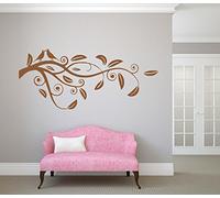 XXL grande Rama con flores Elige tu color flores pájaros Tatuajes de pared pegatinas cocina decoración vivero calcomanía las etiquetas casa decoración elegante moderno flores viviente