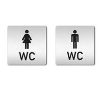 'XXL inodoro carteles - Puerta carteles - Inodoro carteles Juego para Acción Precio. Mujer WC + Hombre WC de 1,5 mm de espesor en aluminio con veredelter superficie • kontrastreicherer Look Que los