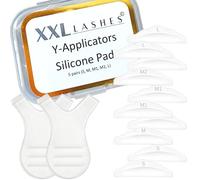 XXL Lashes 10 almohadillas de silicona para un levantamiento perfecto de pestañas, 5 pares en 5 tamaños diferentes más 2 aplicadores en Y, almohadillas para los ojos, accesorios para ondas de pestañas