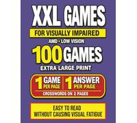 XXL Puzzle Book for visually impaired. 100 Games Extra large Print: 100 Extra-Large-Print Sudoku, Word Search and Missing-Vowel Puzzles for Adults and Seniors (Visually impaired Games Series)
