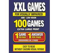 XXL Puzzle Book for visually impaired. 100 Games Extra large Print: 100 Extra-Large-Print Sudoku, Word Search and Missing-Vowel Puzzles for Adults and Seniors (Visually impaired Games Series)