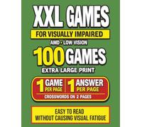 XXL Puzzle Book for visually impaired. 100 Games Extra large Print: 100 Extra-Large-Print Sudoku, Word Search and Missing-Vowel Puzzles for Adults and Seniors (Visually impaired Games Series)