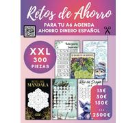XXL Retos de Ahorro para tu A6 Agenda Ahorro Dinero Español: 300 x Retos para Ahorrar Dinero I Retos Variados y Coloridos para Recortar I Budget Sheets y Etiquetas de Categoría
