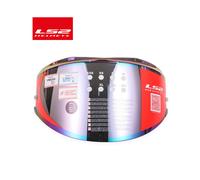 (xxxL-4)Visera para casco LS2 Valiant compatible con cascos ls2 ff399, lente transparente ahumado arcoíris