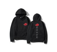 (XXXL,Black B)Japanese Anime Men Hoodies Sweatshirts Akatsuki Cloud Symbols print man Hoodies Casual Fashion Streetswear Hoodie Men Clothes SHRY
