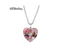 (XXXL211) Elegante collar con colgante de corazón "Locos por el amor", nuevo álbum de Itzy, con cadena clásica