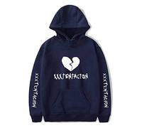 Xxxtentacion Sudadera con capucha para hombre, manga larga, estilo básico, sudadera con capucha, unisex, deportiva, informal, sudadera con capucha, Azul-3, M