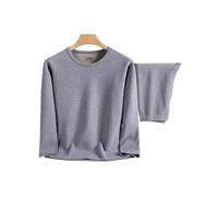 (XXXXL,light gray)Thermal Underwear Men Thick Sherpa Fleece Trousers Keep Warm In Cold Winter