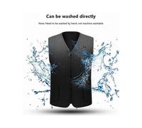 (XXXXL, with Power Bank) USB Electric Heated Jackets Vest Coat Thermal Warm Heat Pad Body Warmer Unisex