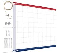 XXXYYY Red Profesional de Voleibol para Exteriores, Resistente, Resistencia a la Intemperie, Cable de Acero de avión Alargado, Cintas Laterales más Gruesas, para Deportes en Interiores y Exteriores,