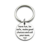 XYBAGS - Llavero de regalo para conductor, divertido, seguro, para hacer buenas opciones y llamar a tu mamá, hija, hijo, graduación, regalo