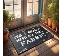 XYBH Accesorios de garaje para cueva de hombre, con texto en inglés "Yes I Really Need All Theste", felpudo de tela, decoración de porche, muebles de sala de juegos (65 x 90 cm)