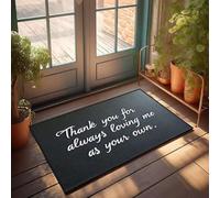 XYBH Alfombra de baño con texto en inglés "Thank You For Always Loving Me As Your Own". Felpudo para decoración de baño (40 x 60 cm)