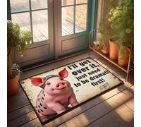XYBH Alfombra de otoño para puerta delantera, con texto en inglés "I'Ll Get Over It, Just Need To Be Dramatic First!", felpudo divertido para el exterior (65 x 90 cm)