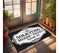 XYBH Alfombra de otoño para puerta delantera, no solicita religión + política, felpudo divertido de otoño (65 x 90 cm)