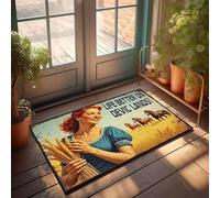 XYBH Alfombra para exteriores, para puerta delantera, ¡vida mejor en Devic Lands! Felpudo para entrada interior de verano (50 x 80 cm)