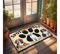 XYBH Alfombra para porche delantero con perros mimados y sus dueños desagradecidos aquí! Felpudo al aire libre para puerta delantera, decoración de patio al aire libre (40 x 60 cm)
