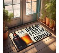 XYBH Divertida decoración de cocina Brew Always' Taster In The Garage. Felpudo interior para puerta delantera (40 x 60 cm)