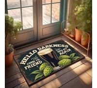XYBH Divertida decoración de cocina Hello Darkness, My Old Friend. I Come To You Again. Felpudo interior para puerta delantera (50 x 80 cm)