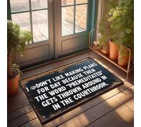 XYBH Divertidas alfombras de baño con texto en inglés "I Don'T Like Making Plans For Day Because Then The Word" premeditated Doormat Emo Room Decor Stuff para dormitorio (50 x 80 cm)
