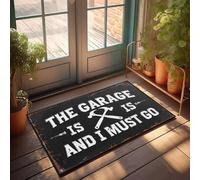 XYBH Divertidas alfombras de baño con texto en inglés "The Garage Is And I Must Go" (50 x 80 cm)