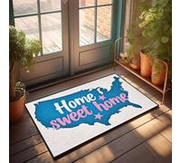 XYBH Divertidas alfombras de baño para el hogar, dulce hogar en Estados Unidos. Felpudo Emo decoración de habitación para dormitorio (50 x 80 cm)