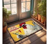 XYBH Divertido felpudo para puerta delantera al aire libre, Live Today Like You'Re Setting Fried Tomorrow. Felpudo para hombre, cueva, regalos para decoración del hogar (50 x 80 cm)