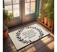 XYBH Divertidos felpudos para puerta delantera como para mí y ellos hogares, serrivemos al Señor Jehová. Felpudo para interiores y otoño, decoración de otoño para puerta delantera (50 x 80 cm)