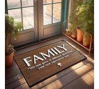 XYBH Familia de alfombras de cocina rústicas: creciendo en diferentes direcciones, arraigadas juntas. Felpudo de bienvenida para casa de campo (50 x 80 cm)