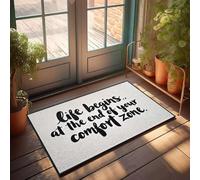 XYBH Felpudo con texto en inglés «Knock Before Entering Door» (40 x 60 cm)