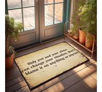 XYBH Felpudo con texto en inglés "Knock Before Entering Door Sign" Only You And Your Alone. Felpudo de bienvenida de invierno (50 x 80 cm)