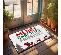 XYBH Felpudo con texto en inglés "Knock Before Enterter" (Feliz Navidad de Ful?, felpudo de bienvenida de invierno, decoración de caravana (40 x 60 cm)