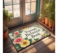 XYBH Felpudo de bienvenida para entrada al aire libre, diseño vintage de libro de equilibrio, zapatos divertidos, decoración Tiki Bar (40 x 60 cm)