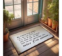 XYBH Felpudo de bienvenida para puerta de entrada al aire libre, My Promise To My Children, I Will Not Abandon You. Felpudo para decoración de casa de lago, regalos para marido (40 x 60 cm)