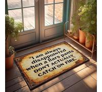 XYBH Felpudo de entrada al aire libre con texto en inglés "I Am Always Disappointed When A Liar'S Pants Don'T Actually Catch On Fire. Felpudo de pasillo al aire libre, tapete de baño divertido (65 x