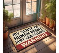 XYBH Felpudo de entrada al aire libre My Sense Of Human Might Hurt Your Feelings!, felpudo de jugadores, accesorios para puerta delantera (50 x 80 cm)