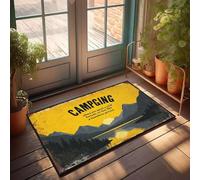 XYBH Felpudo de otoño para acampar al aire libre, pasar la fortuna, vivir como una persona sin hogar, felpudo para puerta de amigos, decoración de porche al aire libre (50 x 80 cm)