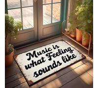 XYBH Felpudo de primavera para entrada al aire libre, la música es lo que suena la sensación. Felpudo de verano para exteriores, material genial para tu habitación (40 x 60 cm)