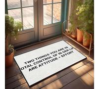 XYBH Felpudo divertido para exteriores, dos cosas que tienes en control total en la vida alemana son zapatos aquí, decoración de bar deportivo (50 x 80 cm)