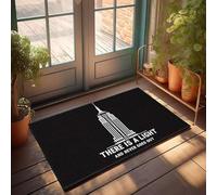 XYBH Felpudo exterior de otoño con diseño del edificio Empire State - Hay una luz y nunca se apaga. Felpudo para interiores y exteriores, decoración de otoño (40 x 60 cm)