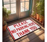XYBH Felpudo grande para exteriores con texto en inglés "Please No Parking Here" Thank You, tapete de cocina, estilo granja, tapete para exteriores (65 x 90 cm)