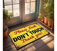 XYBH Felpudo para decoración del hogar con texto en inglés "Please Look But Don'T Touch. Thank You!", decoración de campo para el hogar y la habitación de los niños (50 x 80 cm)