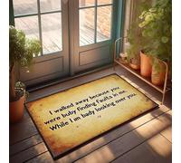 XYBH Felpudo para el aula con texto en inglés "I Walked Away Because You Were Busy Finding Faults In Me", tapete de baño antideslizante (65 x 90 cm)