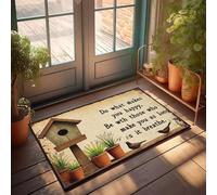 XYBH Felpudo para el aula Do What Makes You Happy, Be With Those Who Make You As Long As It Breathes. Felpudo antideslizante para baño (50 x 80 cm)