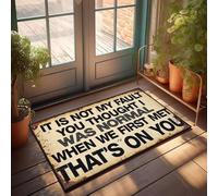 XYBH Felpudo para exteriores con texto en inglés "It'S Not My Fault You Thought I Was Normal", tapete de baño grande (65 x 90 cm)