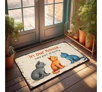 XYBH Felpudo para exteriores en nuestra casa, el cuidado es parte de la familia. Felpudo de exterior grande para el hogar (50 x 80 cm)