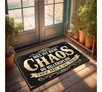 XYBH Felpudo para puerta de otoño al aire libre This Is Not Chaos, You Killer Follow Me! Felpudo para puerta de amigos, decoración de porche al aire libre (65 x 90 cm)