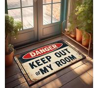 XYBH Felpudo para puerta delantera, diseño divertido con texto en inglés "Keep Out Of My Room" (40 x 60 cm)