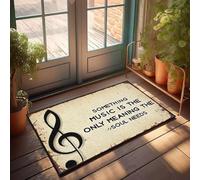 XYBH Felpudo para zapatos por puerta Something Music Is The Only Meaning The Soul Needs. Felpudo para decoración de piscina, tapete de bienvenida al aire libre para el aula (65 x 90 cm)