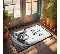 XYBH Felpudos para exteriores con texto en inglés "You Will Never Be Alone" (40 x 60 cm)